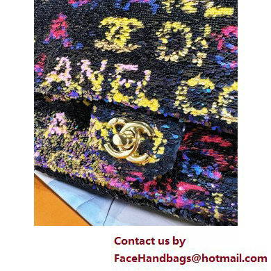 Chanel Sequins  &  Gold Tone Metal Small Flap Bag AS4561 Black, Yellow, Pink  &  Blue 2025